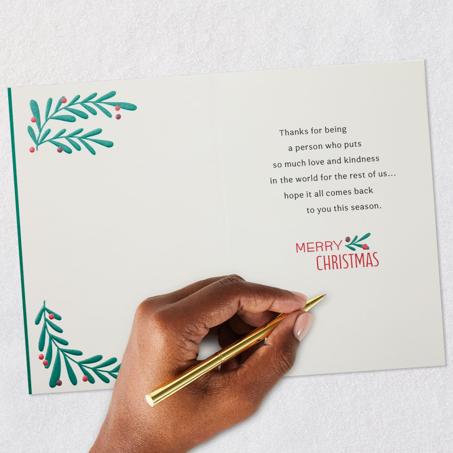 White Dove Peace on Earth Christmas Card Signing card image number 6