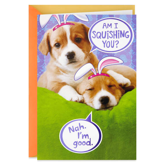 Love Being Close to You Puppies Easter Card, , large image number 1