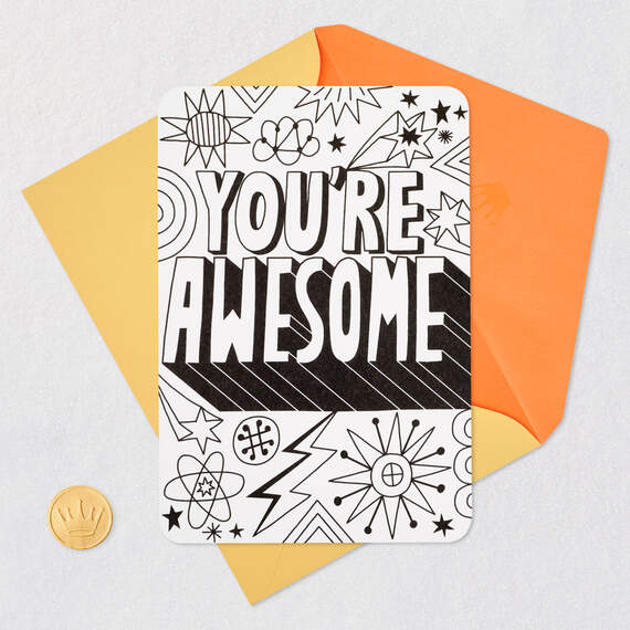 Crayola® You're Awesome Blank Coloring Card, , large image number 5