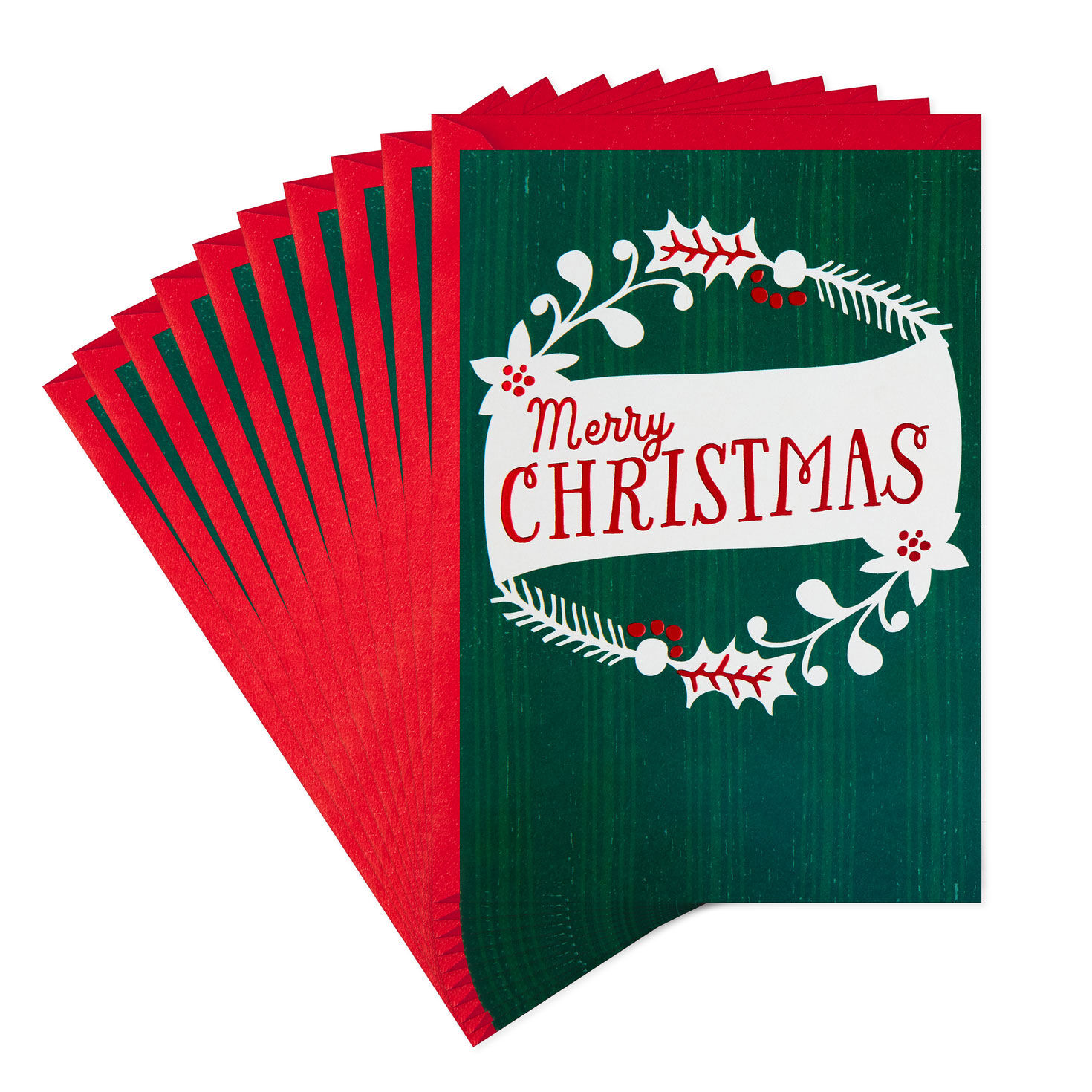10 Christmas Cards Pack Hallmark Season's Greetings with 10 Envelopes 
