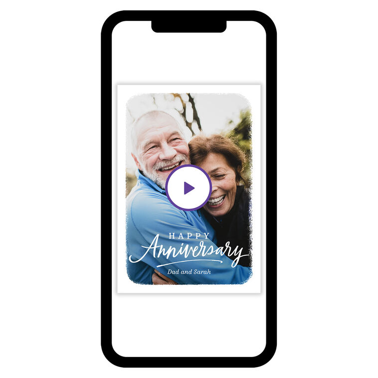 White Frame Anniversary eCard