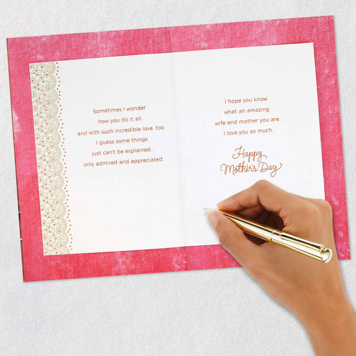 Flower Bouquet Wife Mother's Day Card Signing card image number 7