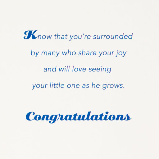 Blessing, Wonder and Gift New Baby Boy Card, 