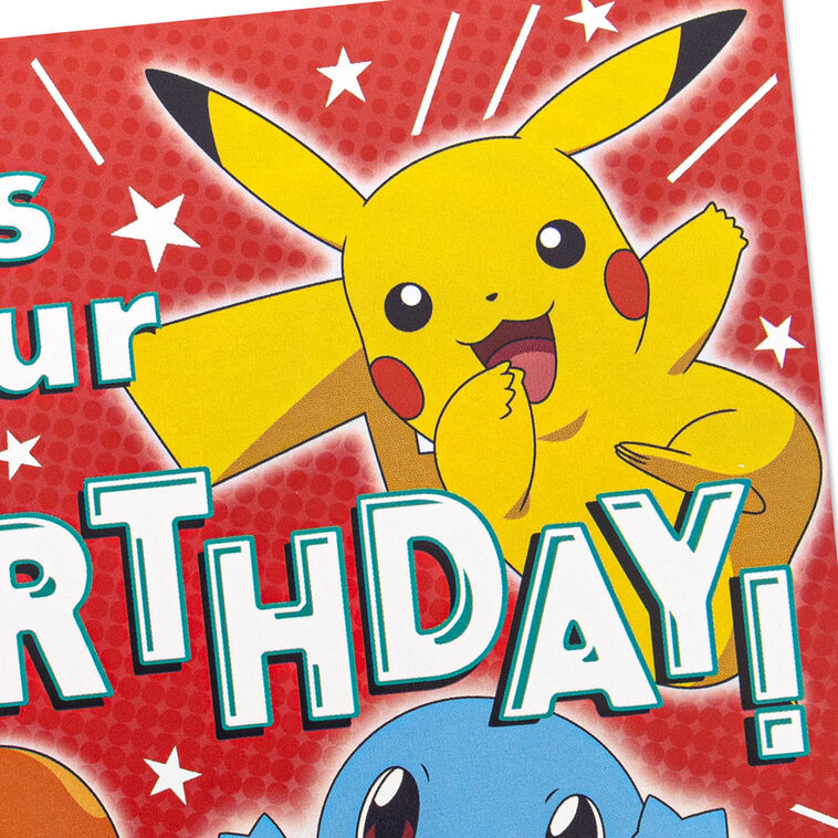 Pokémon Catch All the Fun Pop-Up Birthday Card for Kids Card Front Detail image number 4