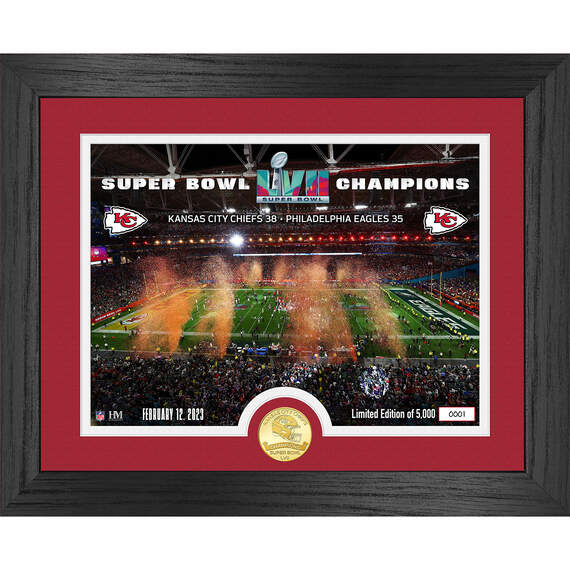 Kansas City Chiefs Super Bowl LVII Champions Framed Photo With Bronze Coin, 13x16, , large image number 1