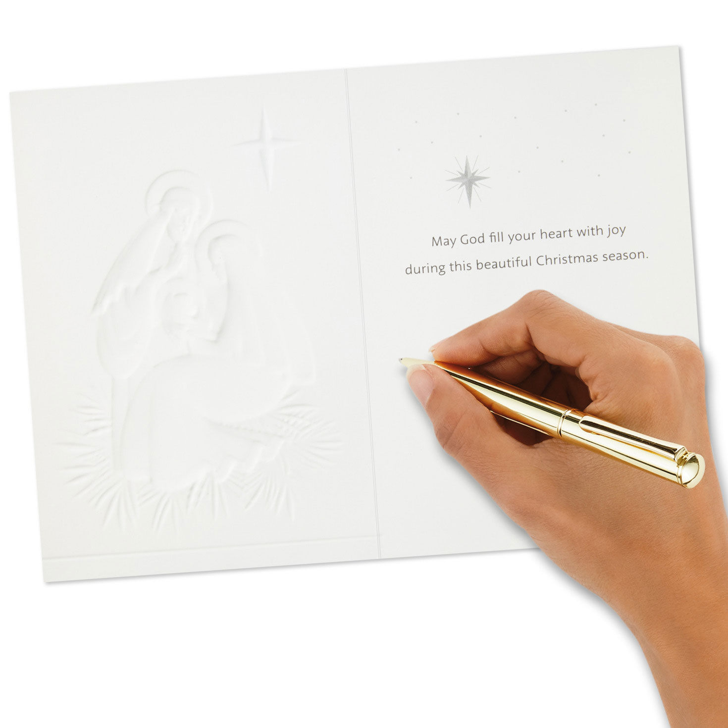 Holy Family Silhouette Boxed Christmas Cards Signing card image number 6
