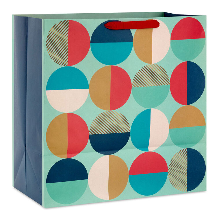 Colorblock Circles Extra-Deep Gift Bag Back image number 6