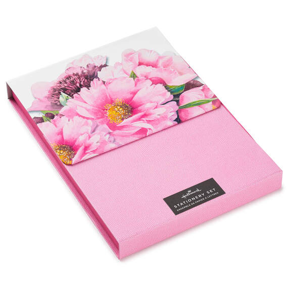 Marjolein Bastin Pink Flowers Stationery Set, 40 sheets