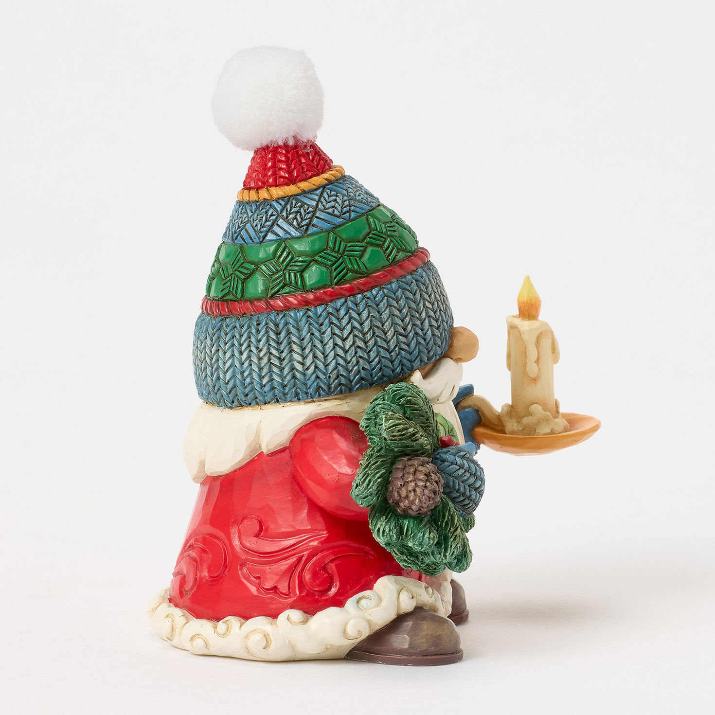 Jim Shore Holiday Gnome With Candlestick Figurine side image number 4