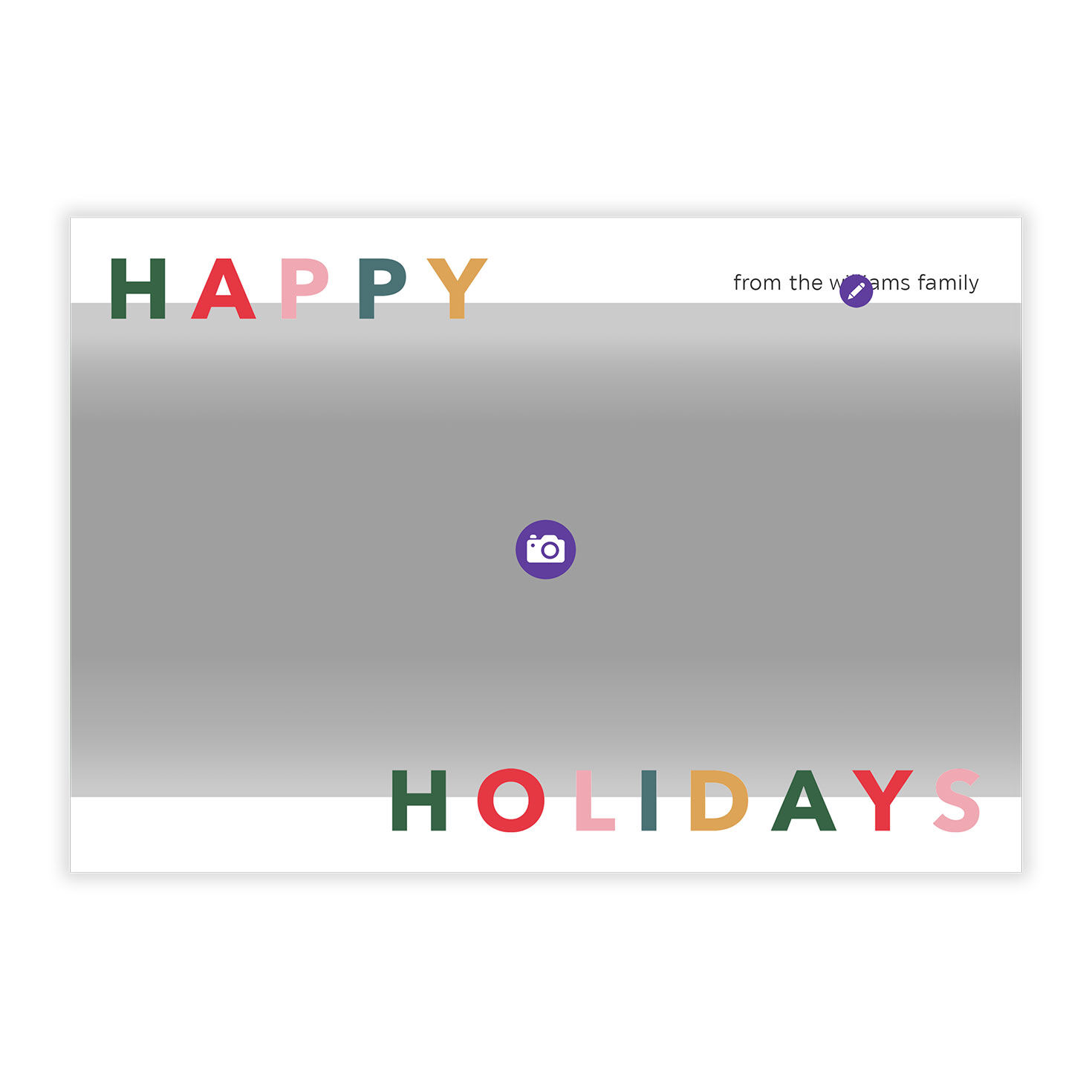 Simple and Colorful Letters Flat Holiday Photo Card, , large image number 5