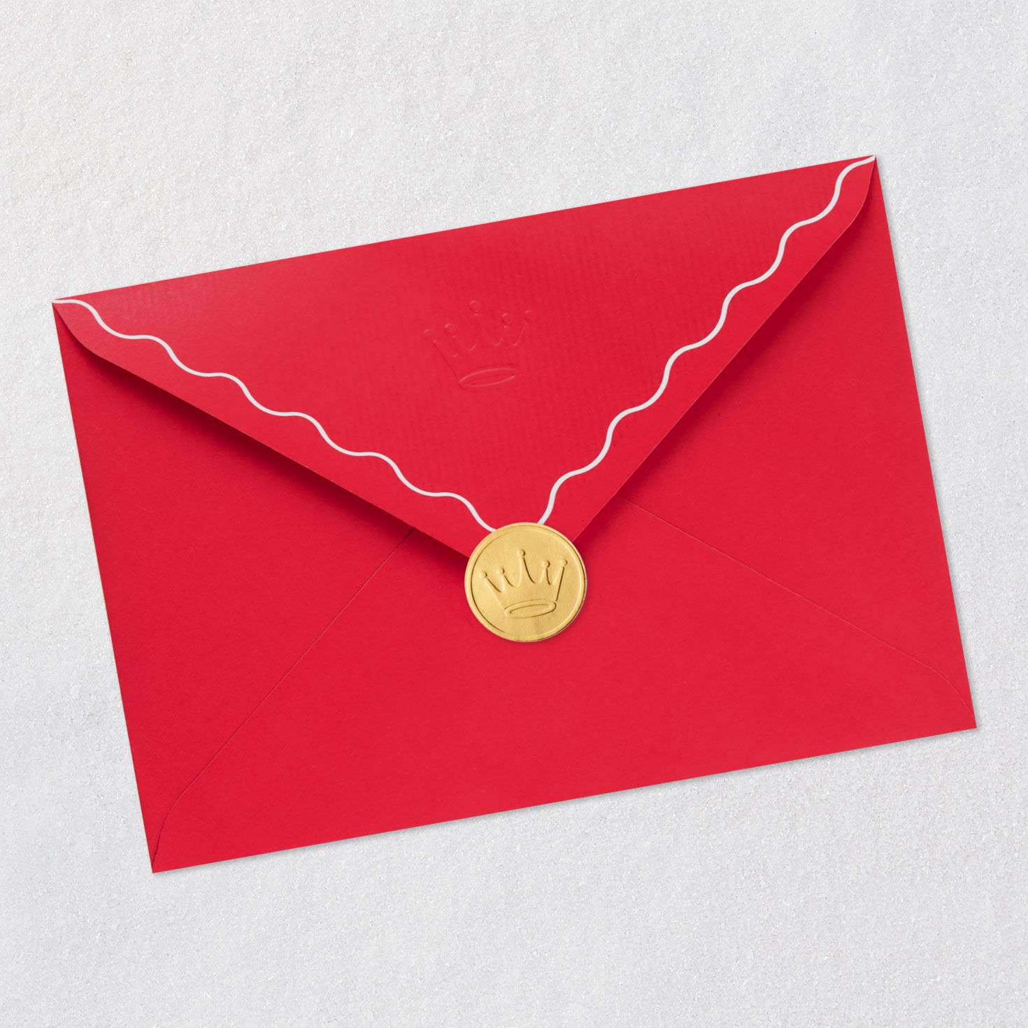 Pink and Red Poinsettias Christmas Card Envelope Back with Seal image number 8