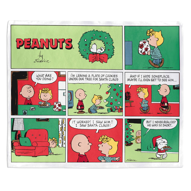 Peanuts® Christmas Comic Strip Throw Blanket, 50x60