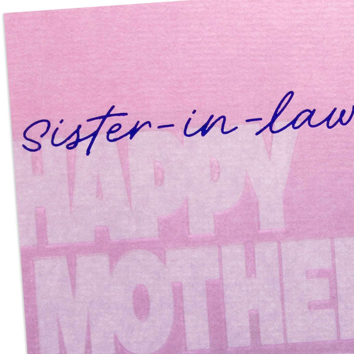 Pink Purple Ombre Mother's Day Card for Sister-in-Law Card Front Detail image number 4