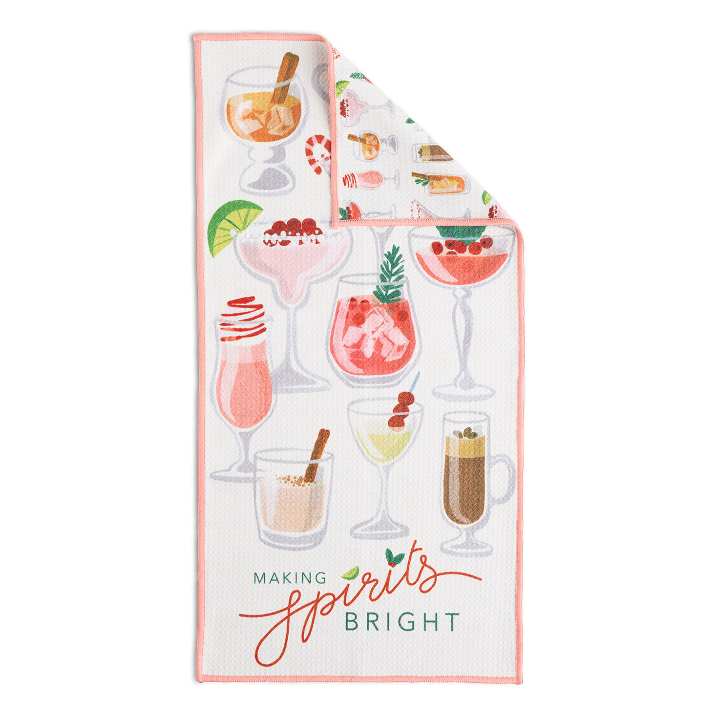 Holiday Cocktails Rectangle Platter and Kitchen Towel front image number 4