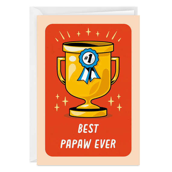 Personalized #1 Ribbon and Trophy Card