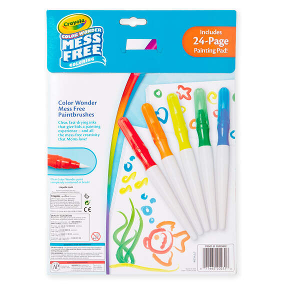 Crayola® Color Wonder Paintbrush Pens and Drawing Pad Set, , large image number 4