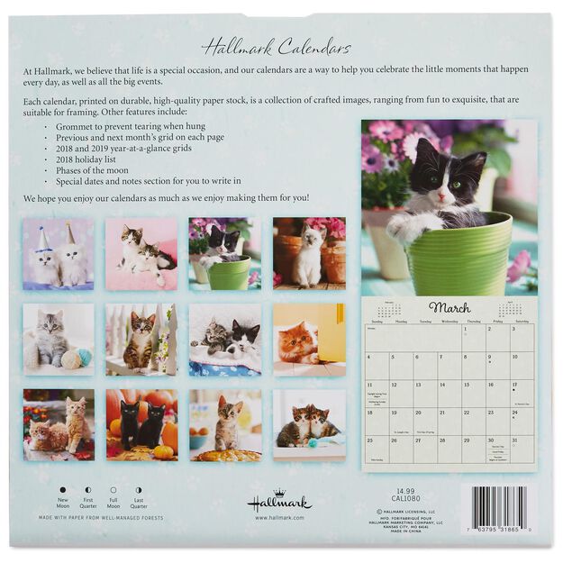 hallmark calendars 2018