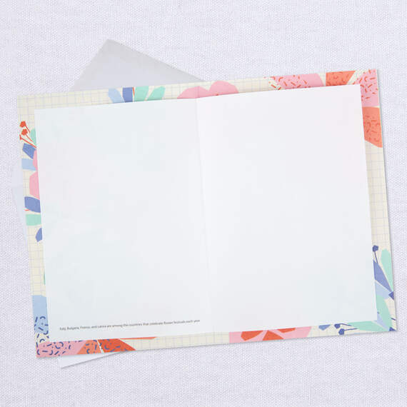 Pastel Flowers Blank Just Because Card, , large image number 3