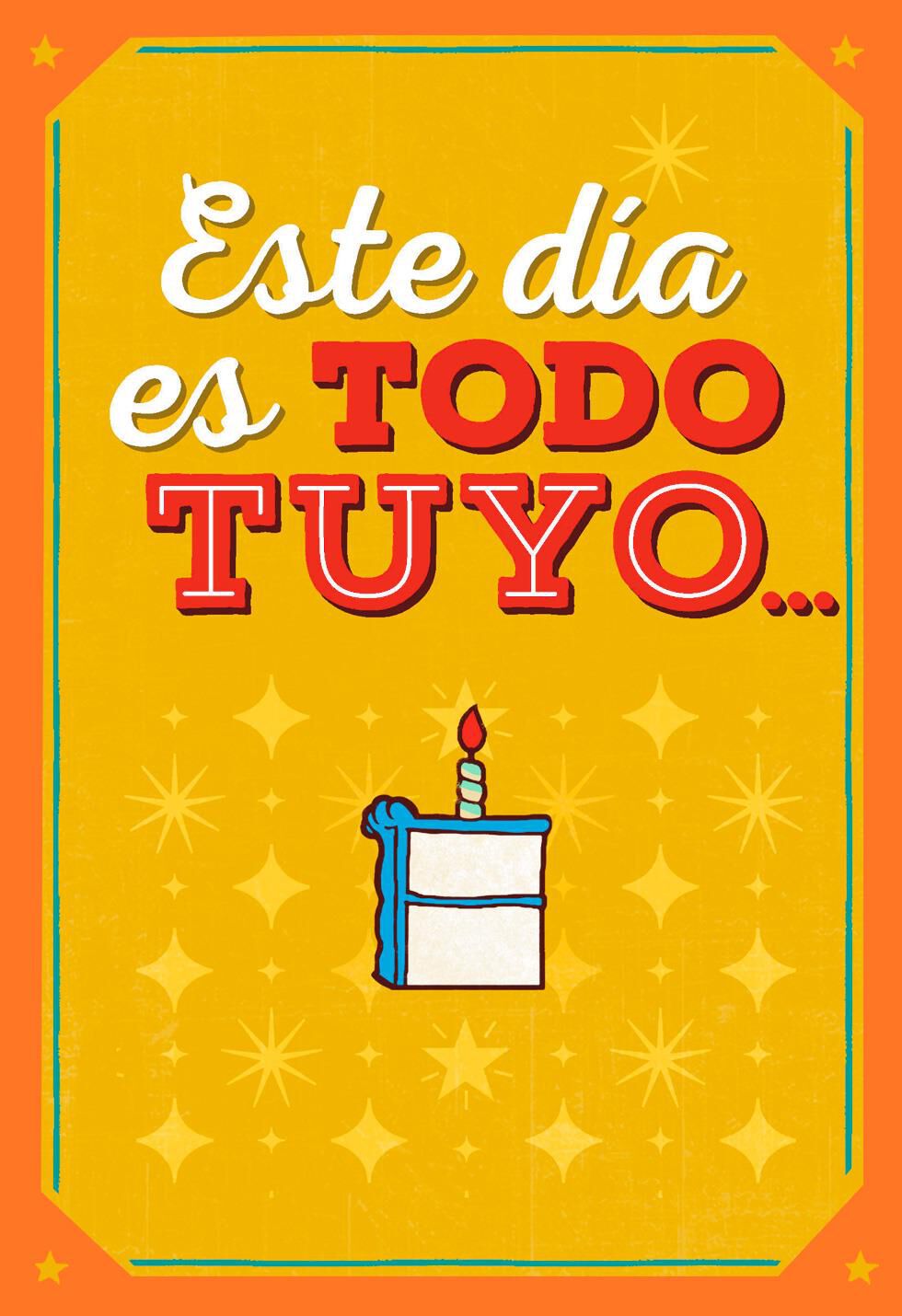 Today Is All Yours Spanish-Language Musical Birthday Card