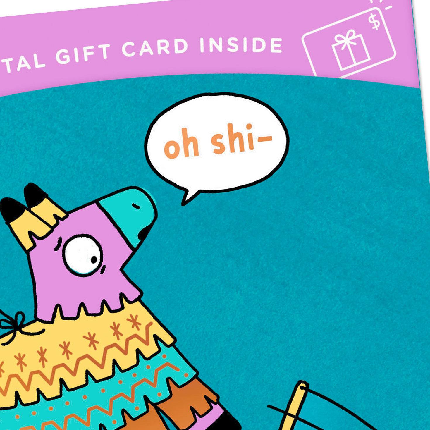 Hope it's a Big Hit Cussing Pi&ntilde;ata Gift Card Greeting Funny Birthday Card, , large image number 5