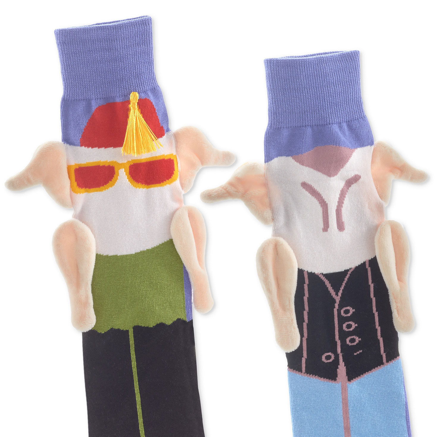 Friends Turkey Head Monica and Joey Novelty Socks, , large image number 3