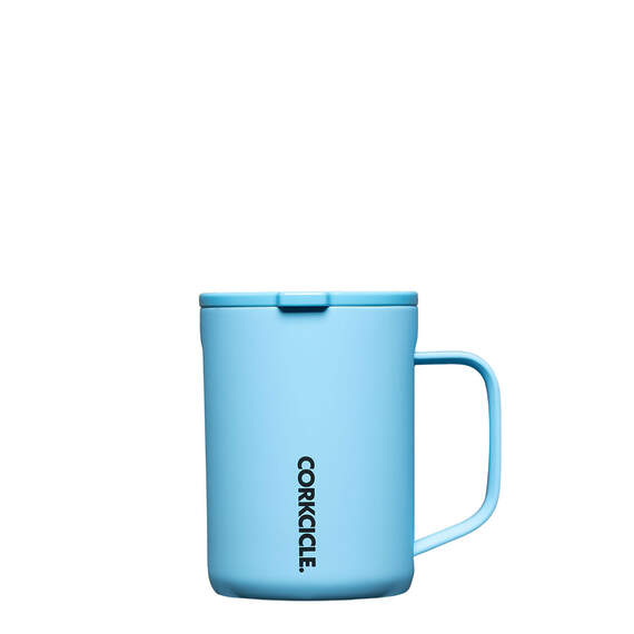Corkcicle Santorini Blue Stainless Steel Coffee Mug, 16 oz.