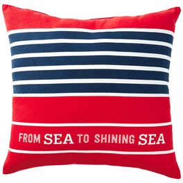 Patriotic Sea to Shining Sea Indoor/Outdoor Pillow, 16" Square, Patriotic Sea to Shining Sea Indoor/Outdoor Pillow, 16" Square, , large