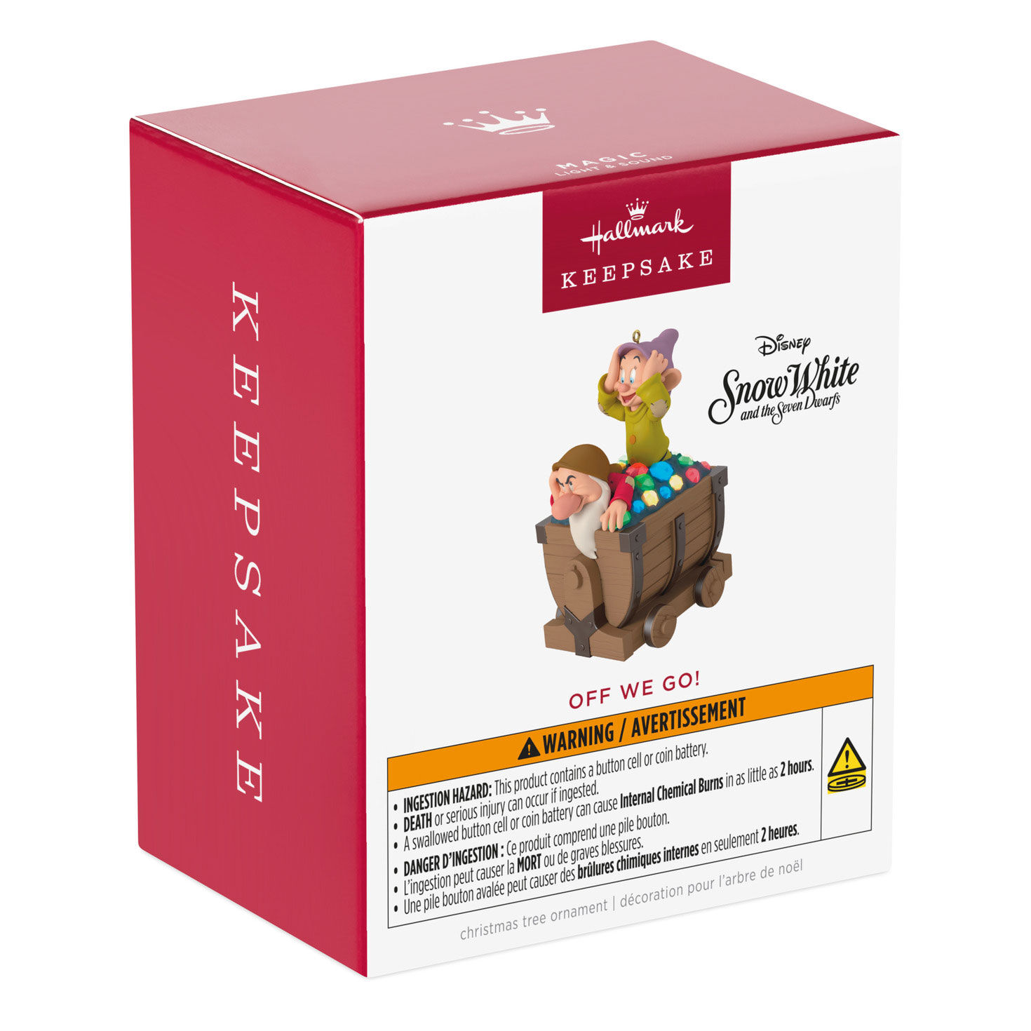 Snow White Dwarfs in Mine Cart Keepsake Ornament package front image number 7