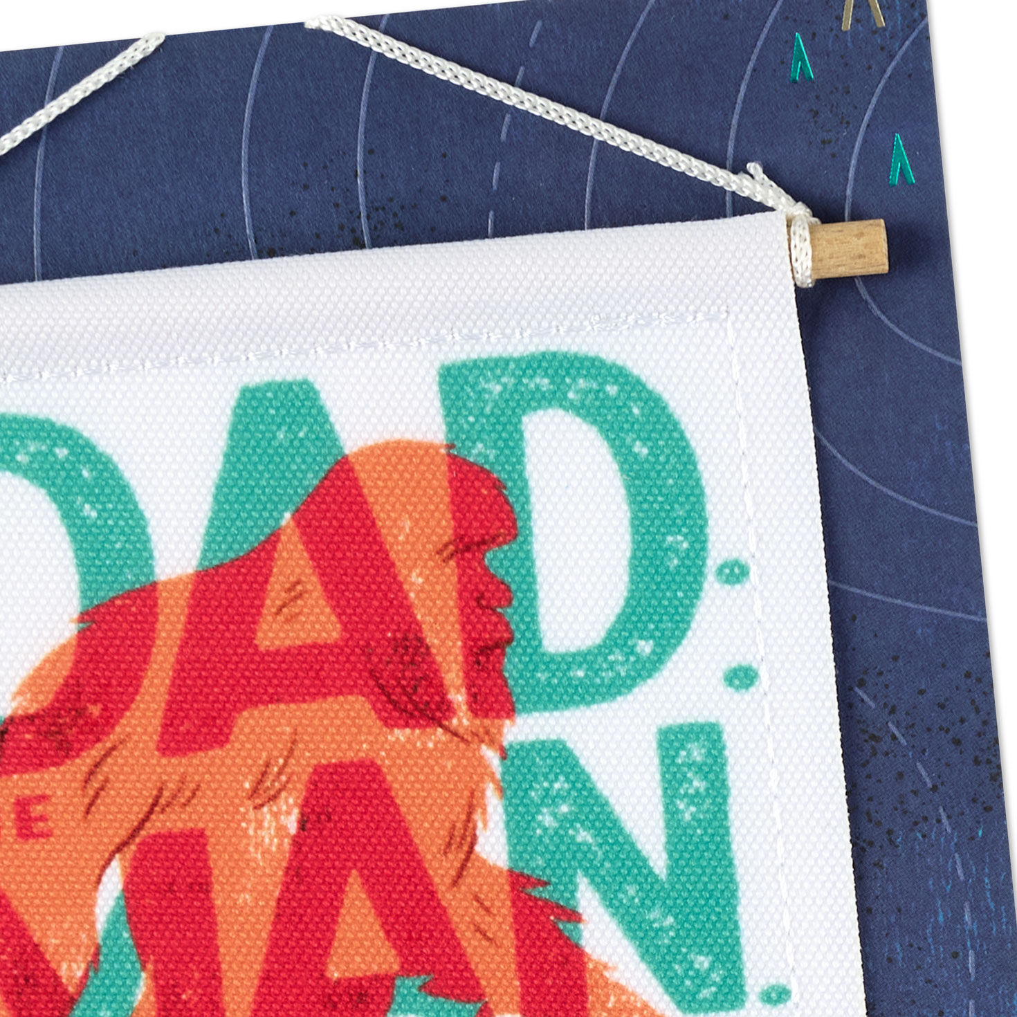 Yeti Sasquatch Father's Day Card with Banner Card Front Detail image number 4