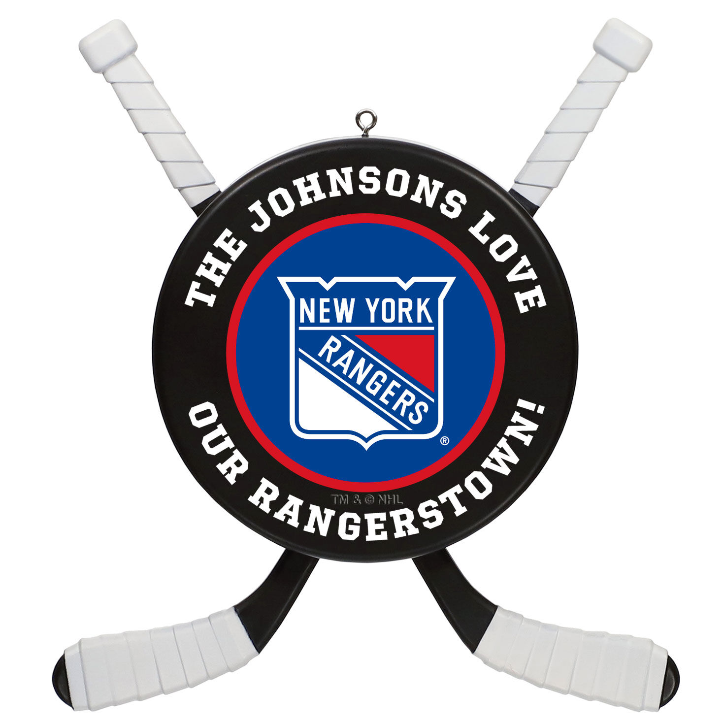 NHL New York Rangers® Hockey Personalized Ornament