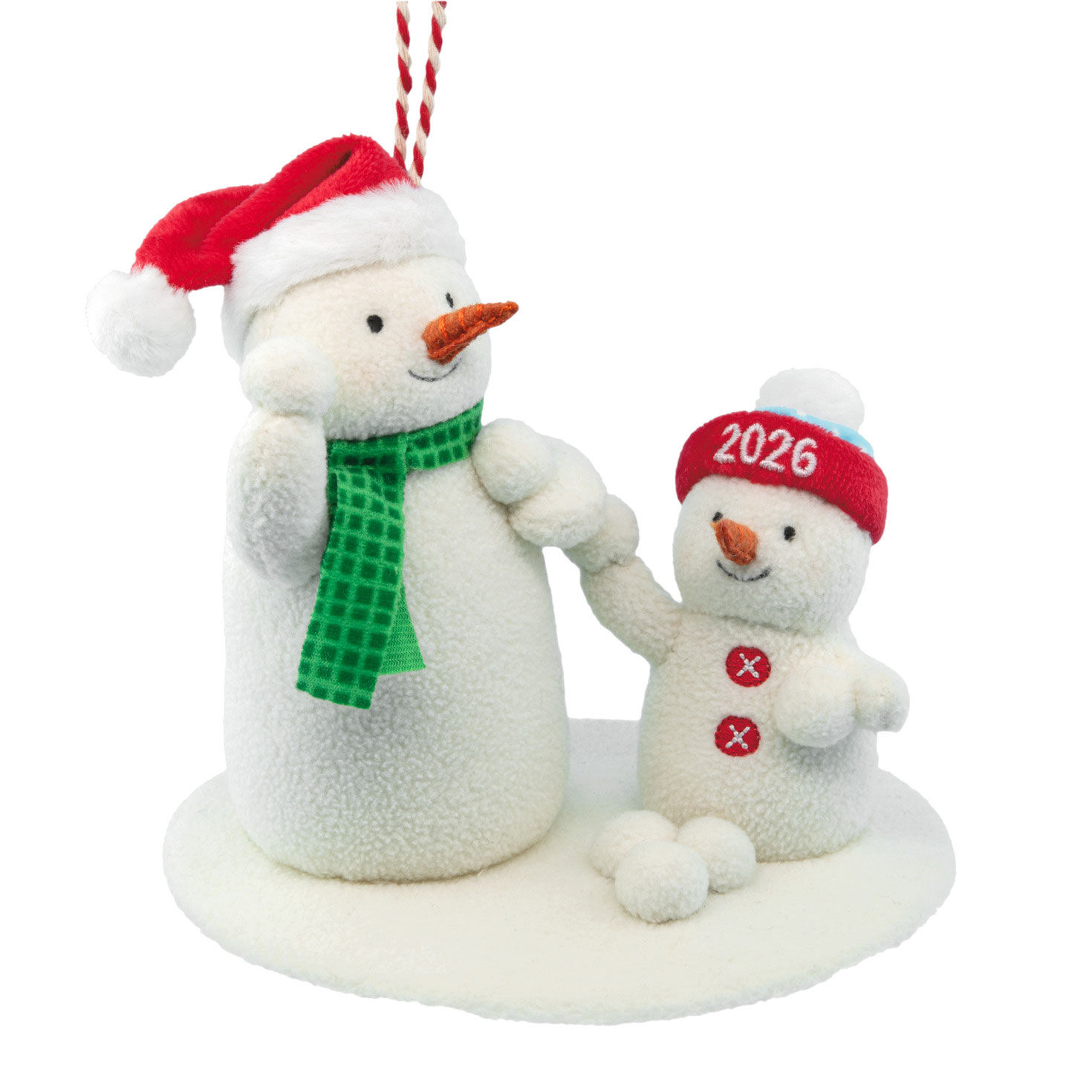 Snowball Fight 2026 Fabric Hallmark Ornament