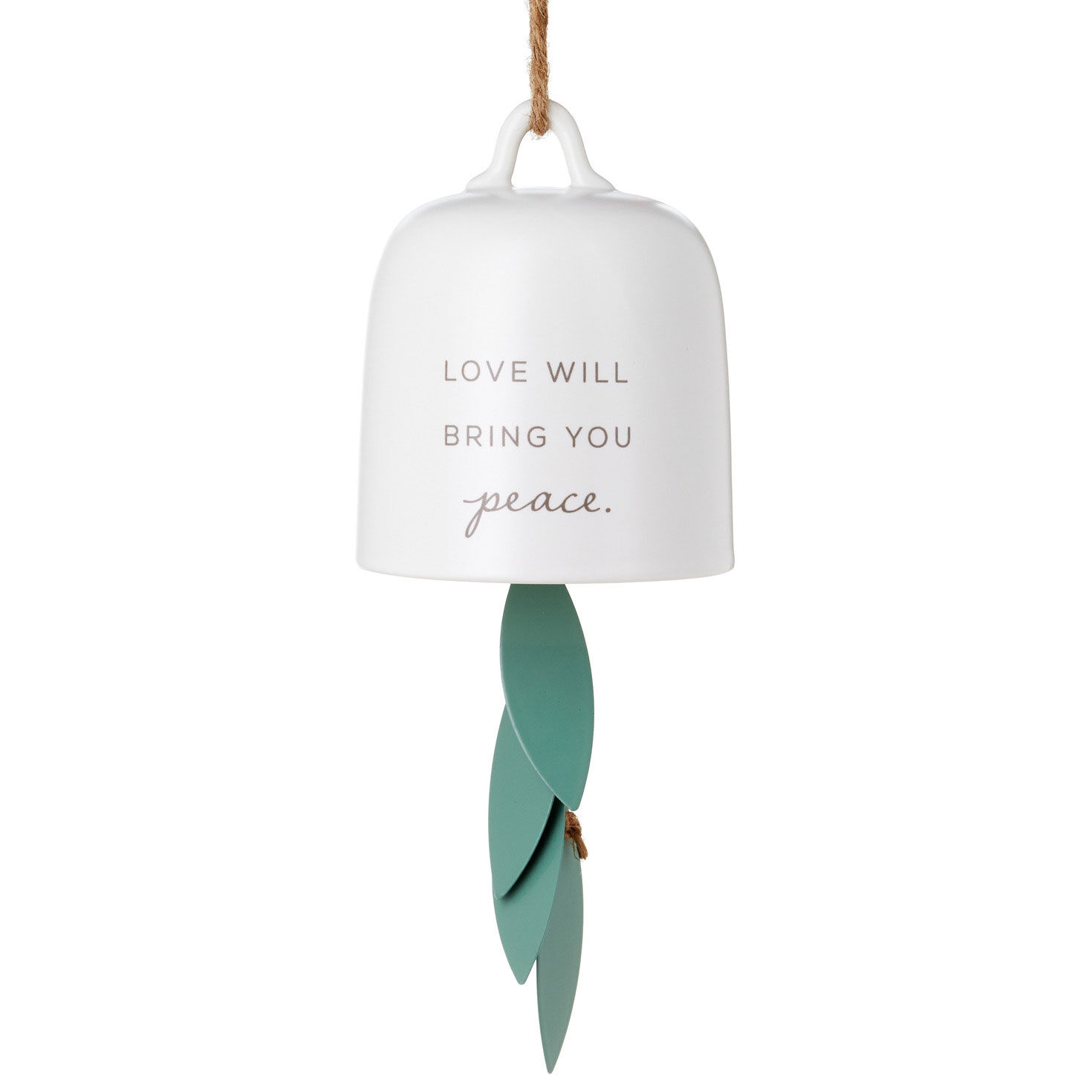 Love Will Bring You Peace Ceramic Wind Chime Garden & Artificial Plants Hallmark