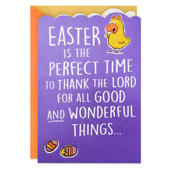 Thankful for Good and Wonderful Things Easter Card