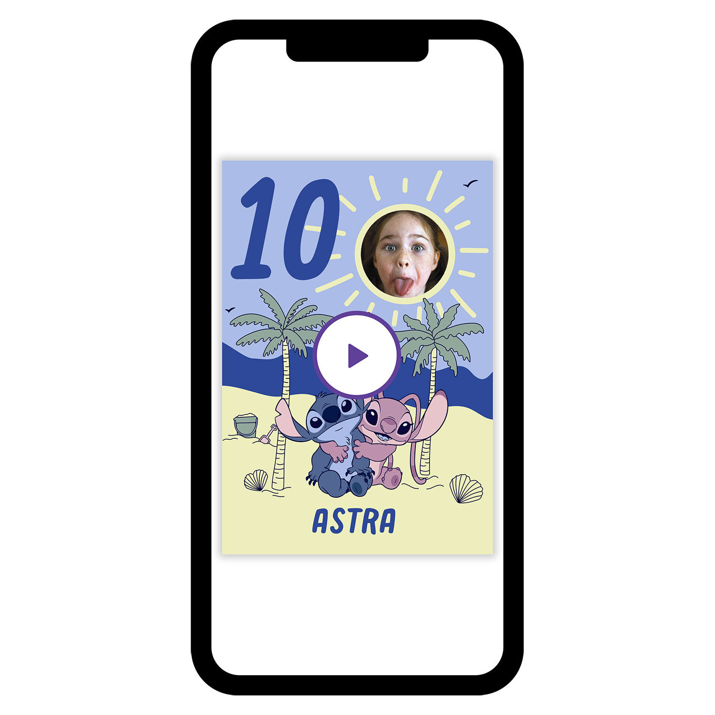 Disney Lilo & Stitch With Angel Custom Birthday Card, , large image number 8