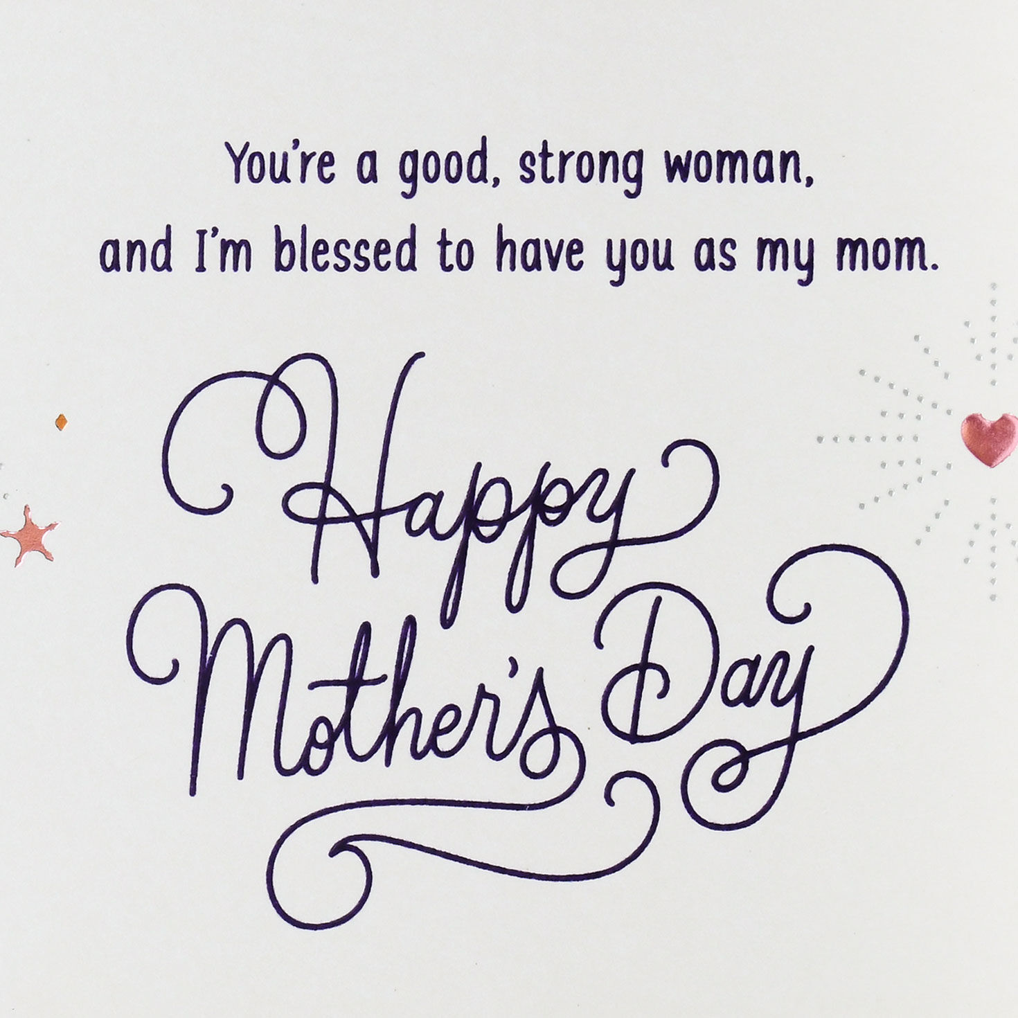Sparkly Star Mountain Landscape Mom Mother's Day Card sentiment image number 3