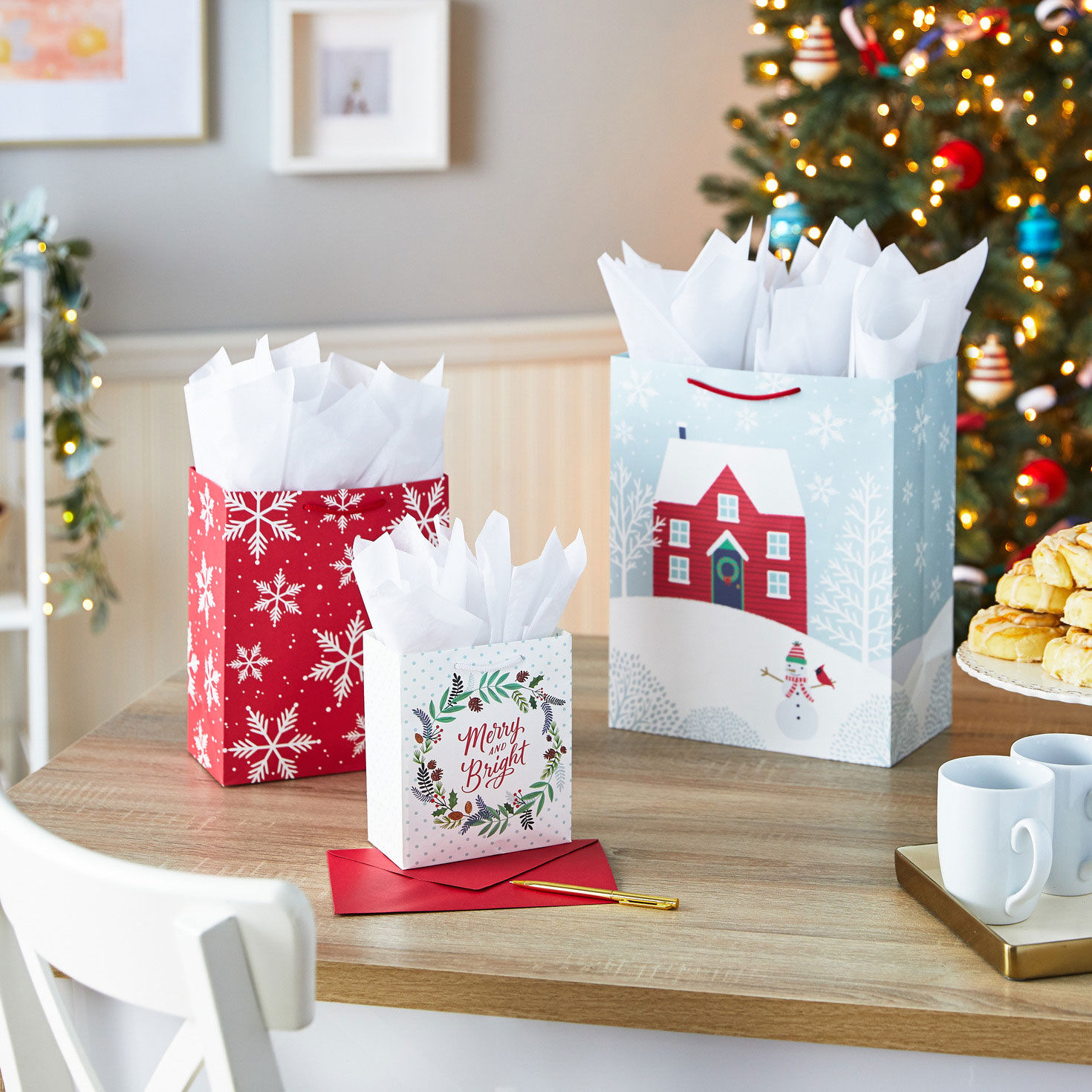 Merry and Bright 8 Pack Assortment Christmas Gift Bags Gift Bags Hallmark