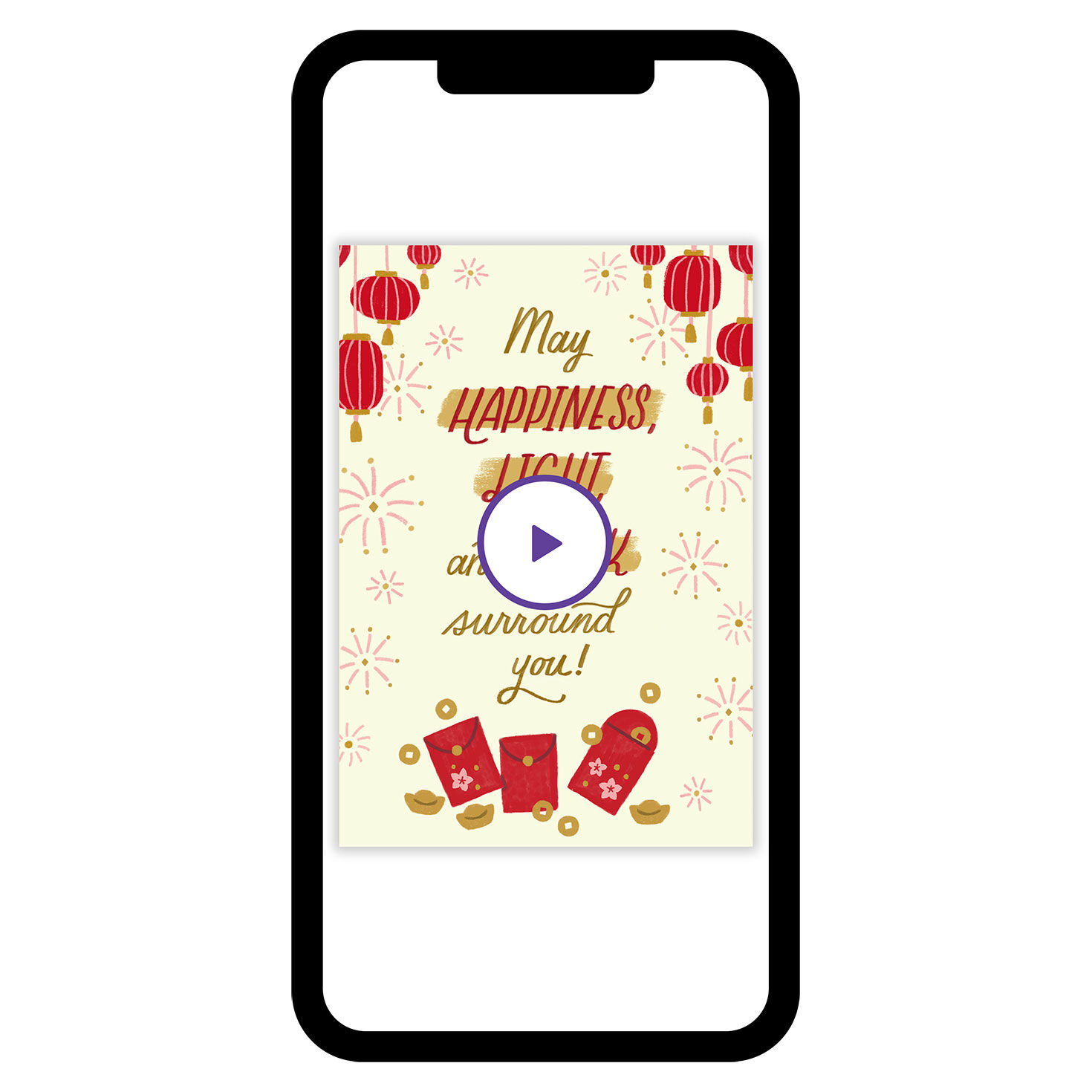 Happiness, Light and Luck Lunar New Year eCard