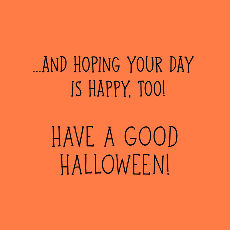 Thinking Smiley Thoughts of You Halloween Card, , large image number 2