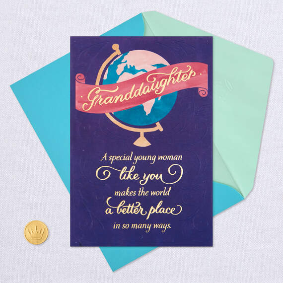 Globe High School Graduation Card for Granddaughter, , large image number 5