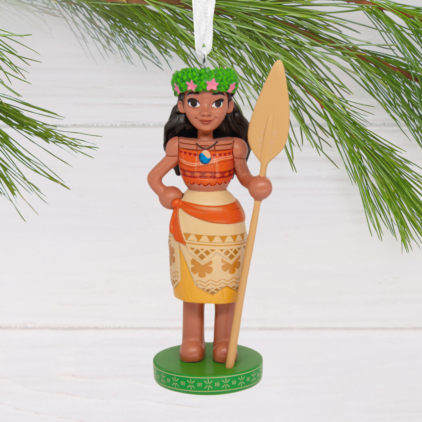 Disney Moana Nutcracker Christmas Ornament hanging on tree image number 2