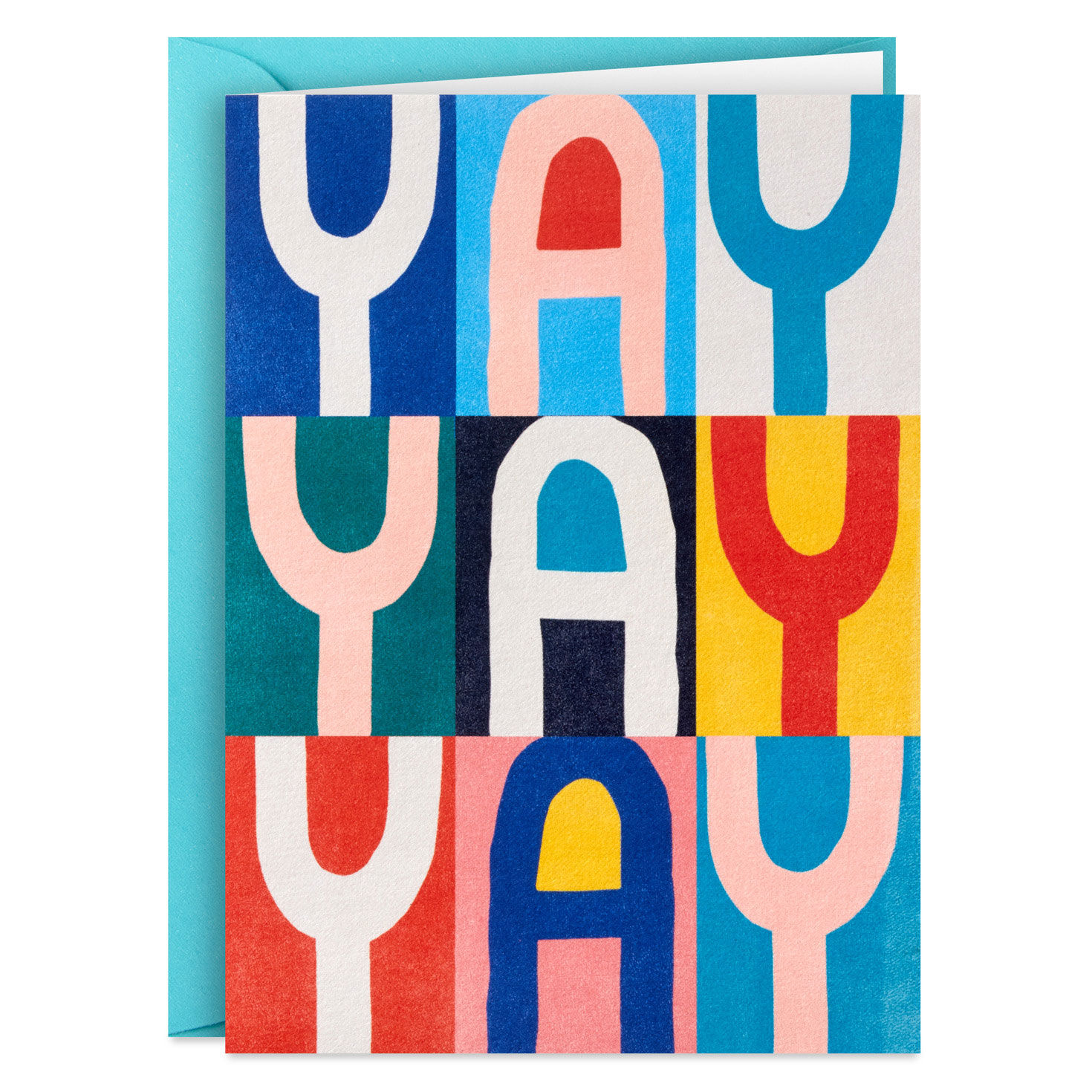 Yay Grid Blank Thank You Note Cards Pack card front image number 2