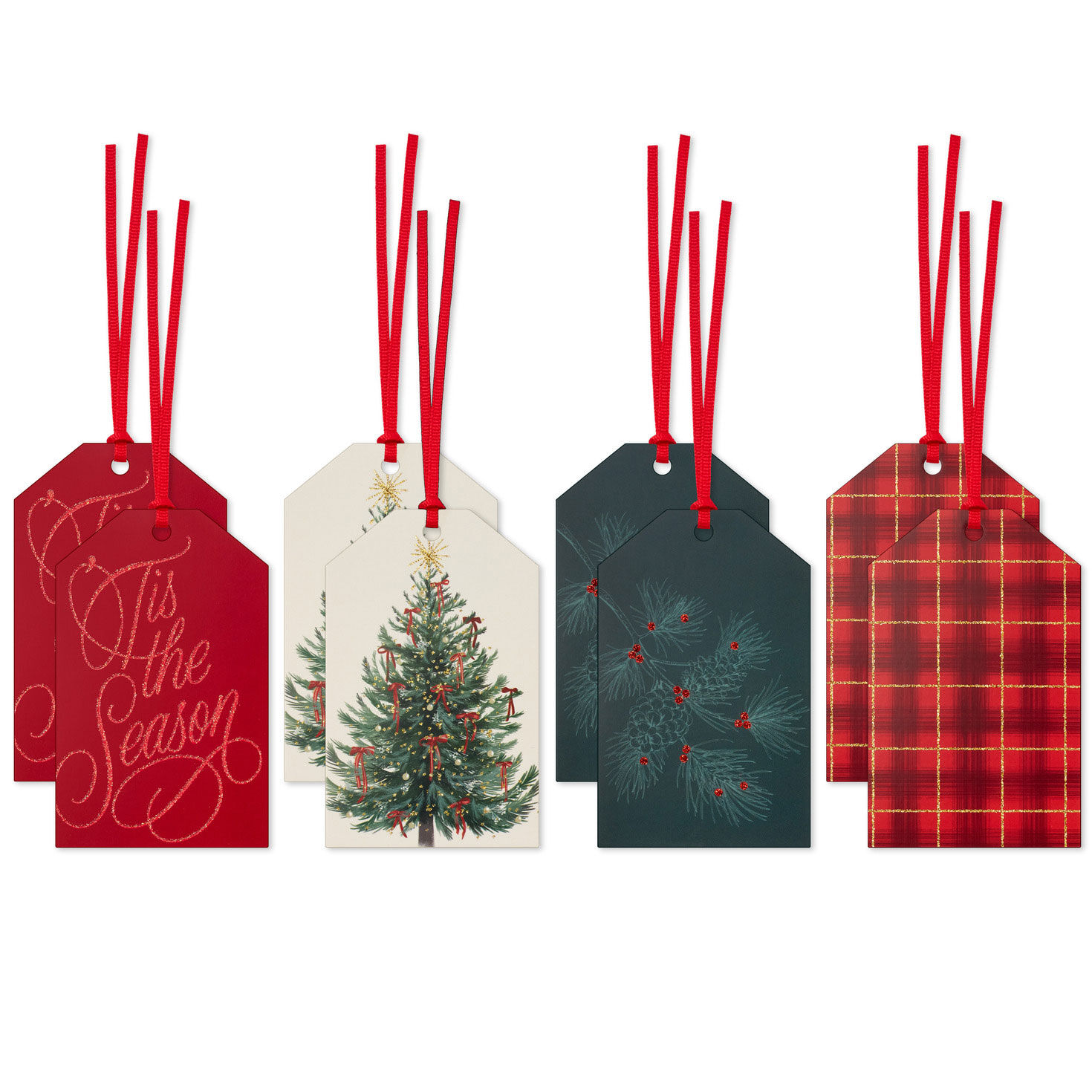 Tis the Season 8-Pack Assorted Holiday Gift Tags front image number 1