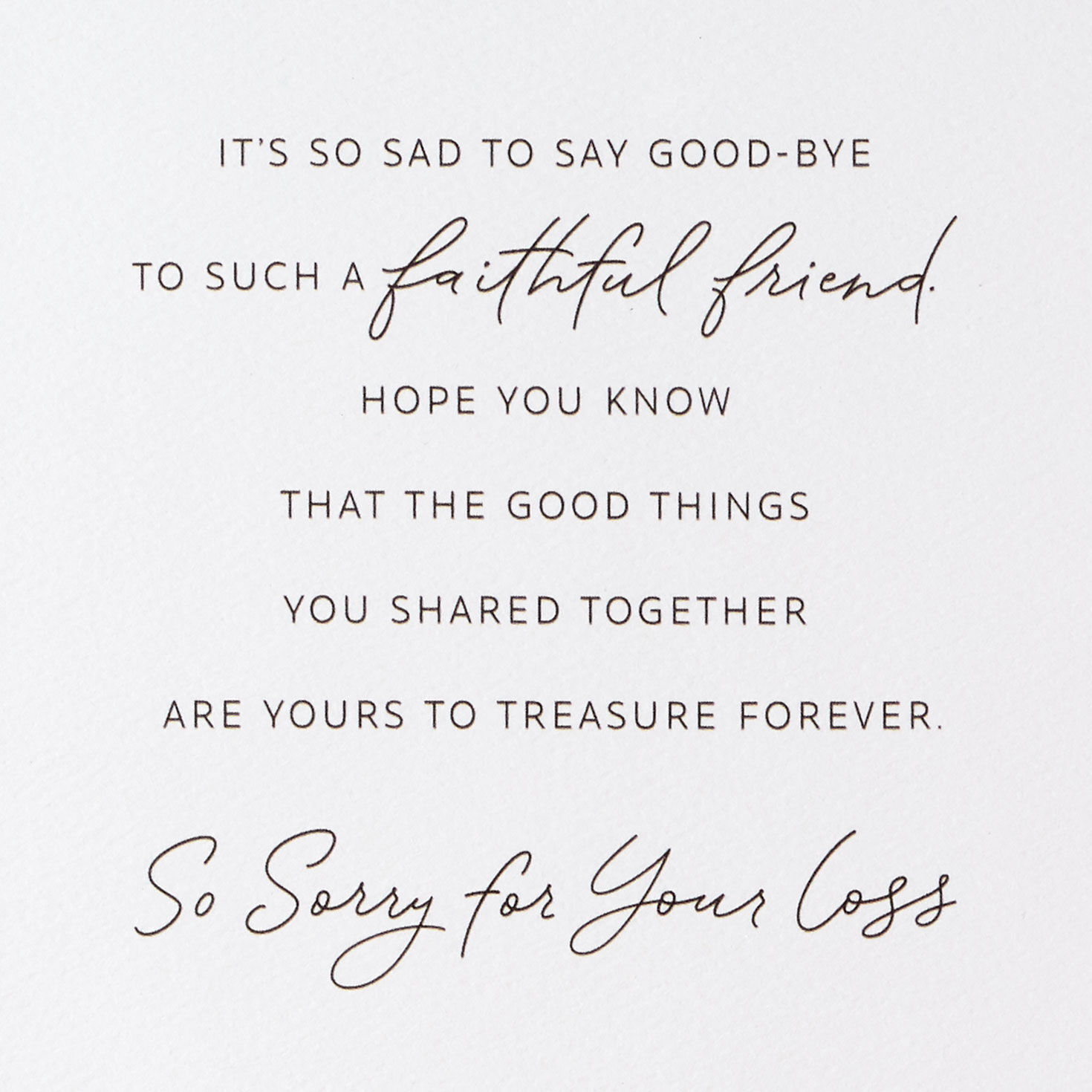 Paw Prints in Sand Dog Sympathy Card Pop-up card back image number 2