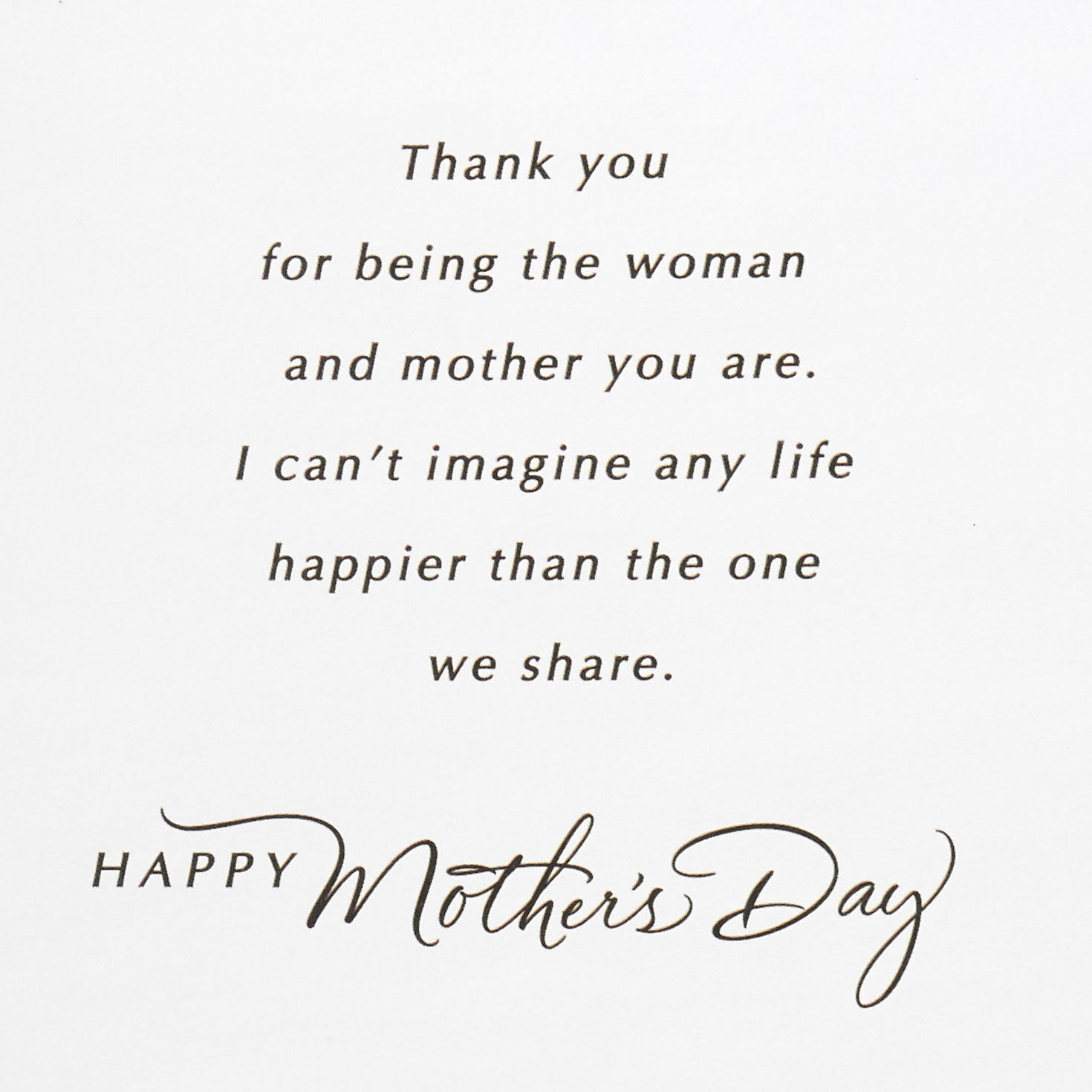 Elegant Pink Flowers Mother's Day Card for Wife sentiment image number 3