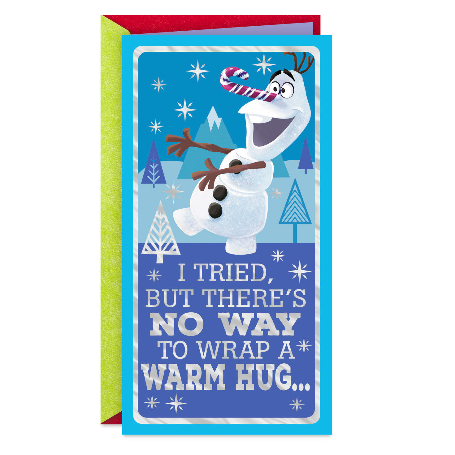 Disney Frozen Olaf Warm Hug Money Holder Christmas Card