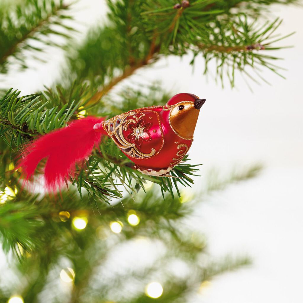 Red Bird Blown Glass Ornament Specialty Ornaments Hallmark