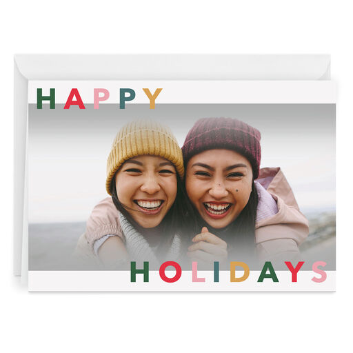 Personalized Happy Holidays Photo Card, 