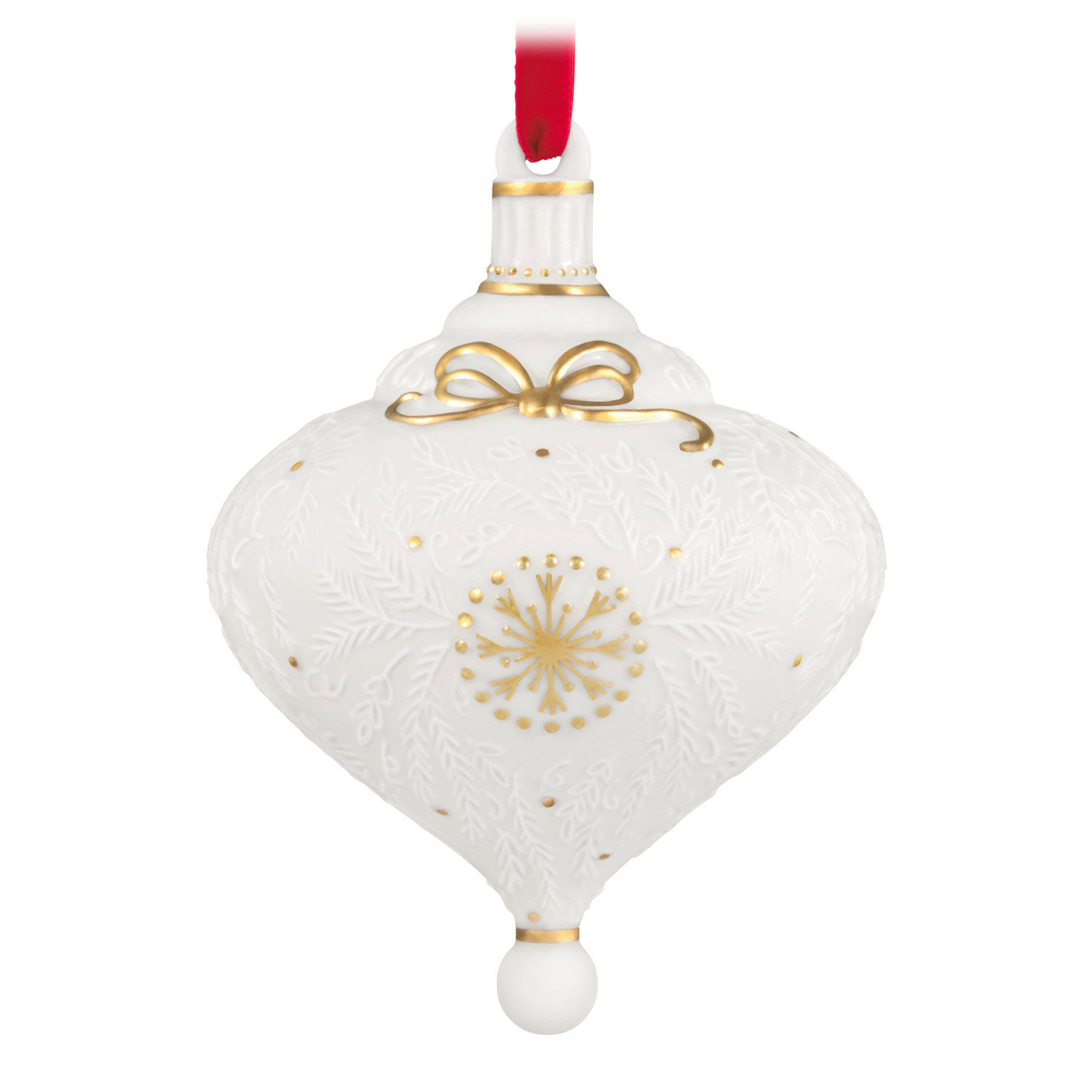Hallmark+ Exclusive: Holiday Heirlooms Elegant Evergreens Porcelain Ornament