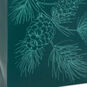 Embossed Pine Branch on Green Large Holiday Gift Bag Base/Side Detail image number 5