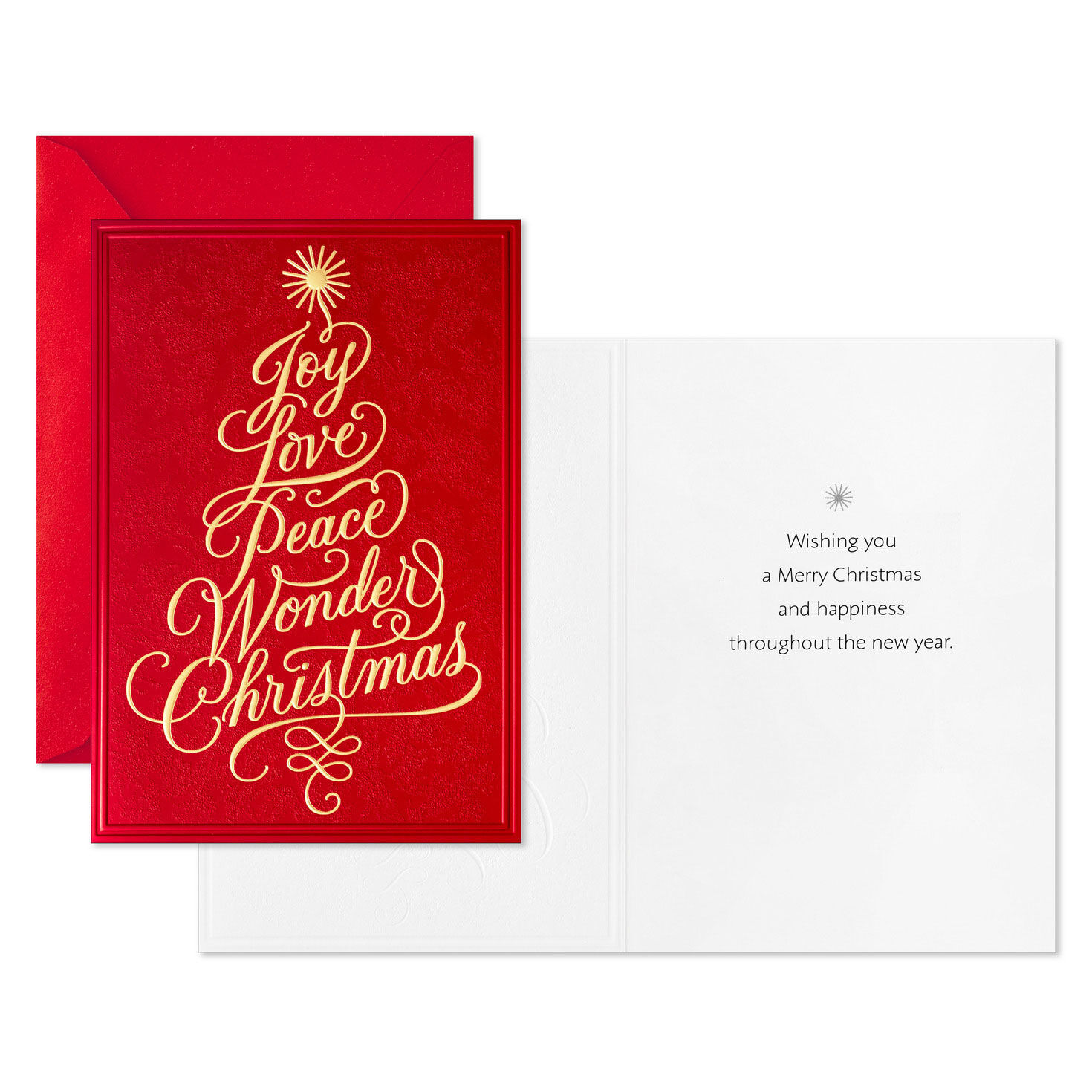 Red and Gold Tree Boxed Christmas Cards, Pack of 16, , large image number 3